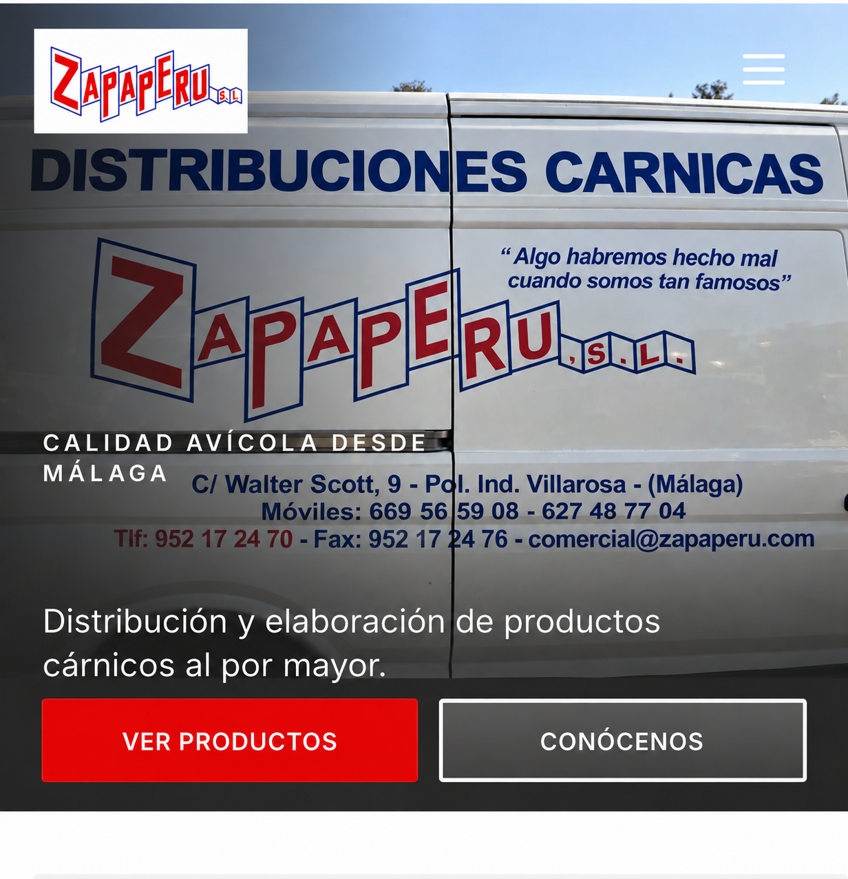 ZAPAPERU — distribuciones cárnicas, calidad avícola desde Málaga